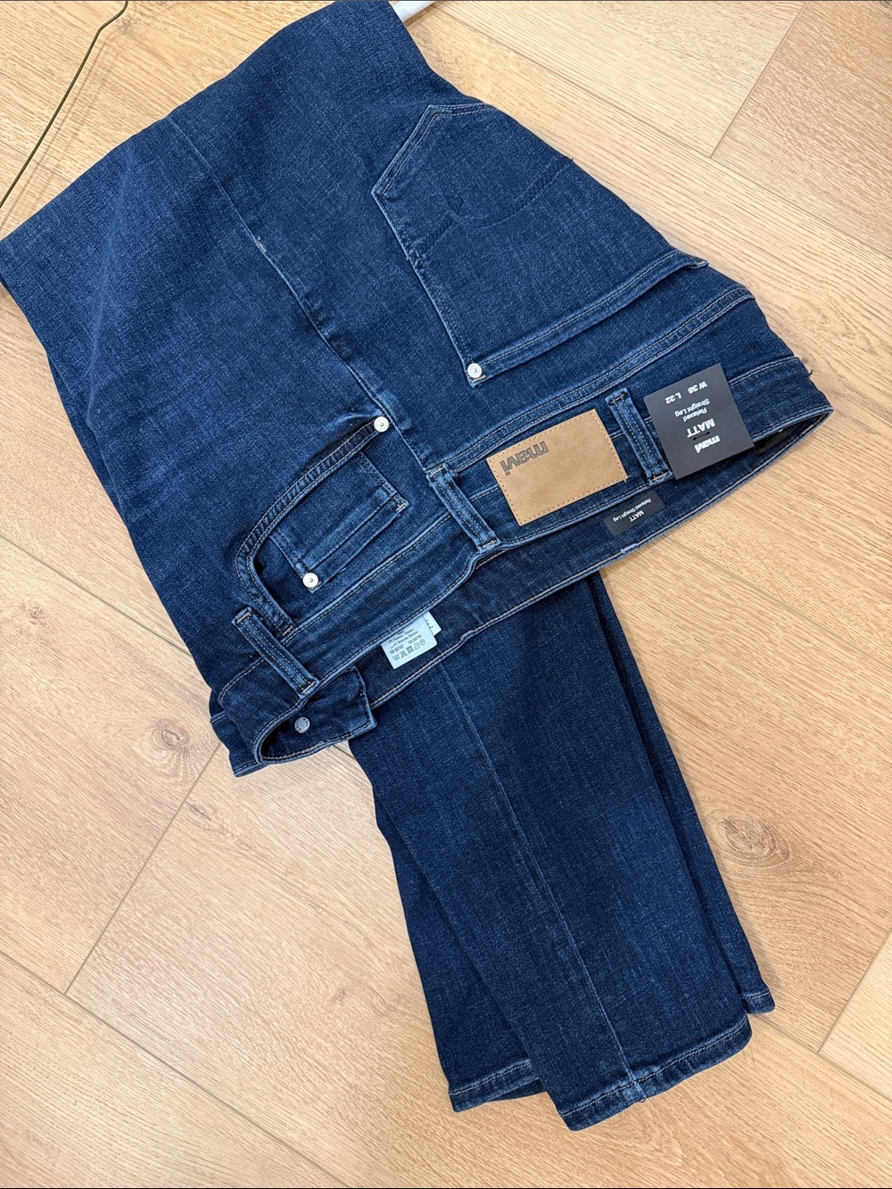 Mavi Dark Indigo Straight Leg Jeans - Matt Label